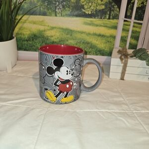 Mickey Mouse Gray and Red Mug